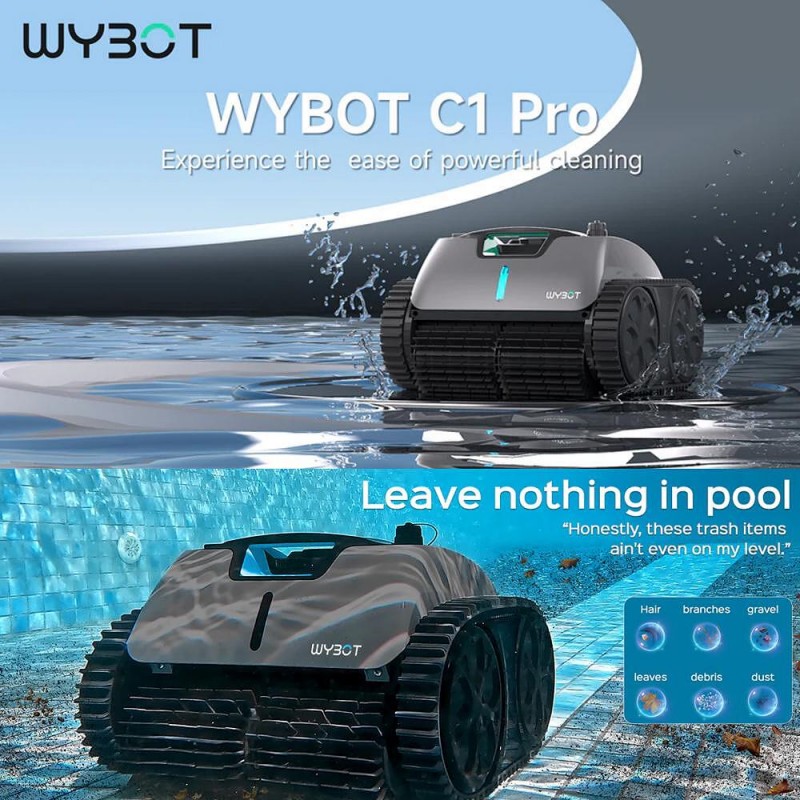 Безкабелен робот за басейни Wybot C1 Pro